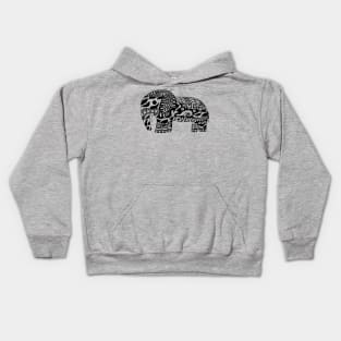 baby elephant in style ecopop Kids Hoodie